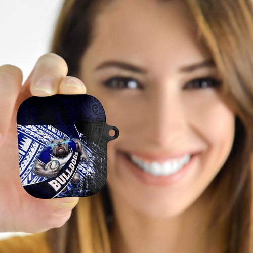 Bulldogs Rugby AirPods Case Tribal Polynesian Power Art - Lightning Mascot