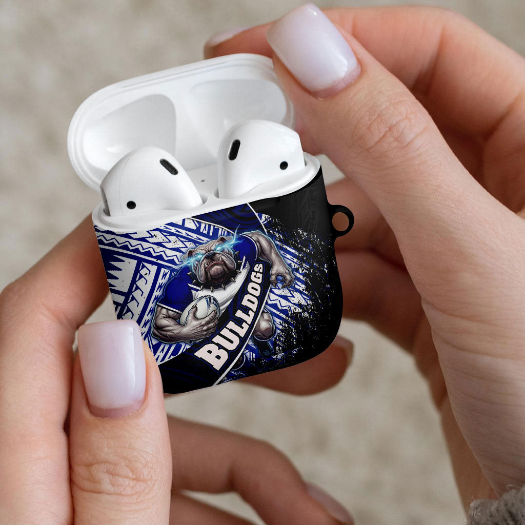 Bulldogs Rugby AirPods Case Tribal Polynesian Power Art - Lightning Mascot