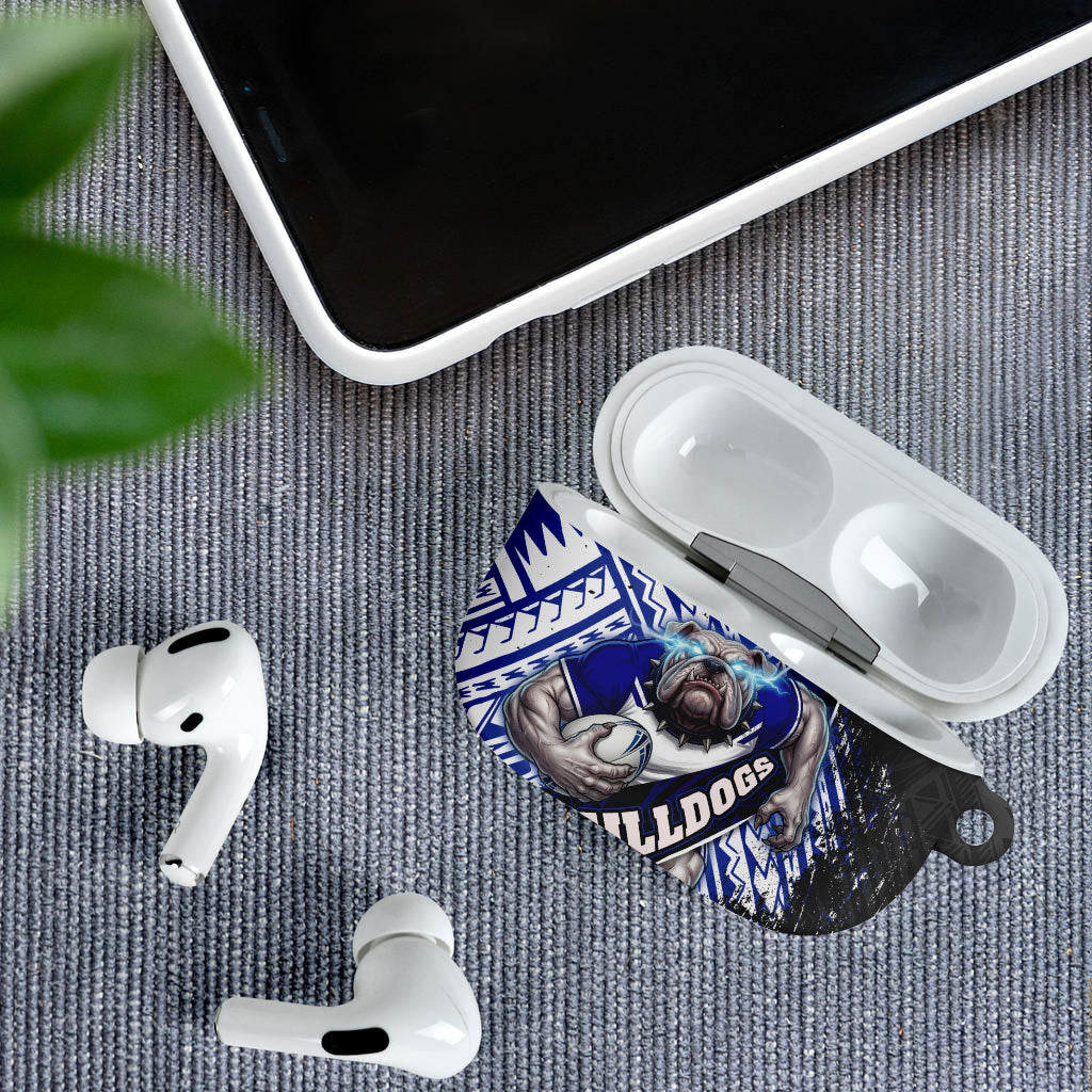 Bulldogs Rugby AirPods Case Tribal Polynesian Power Art - Lightning Mascot