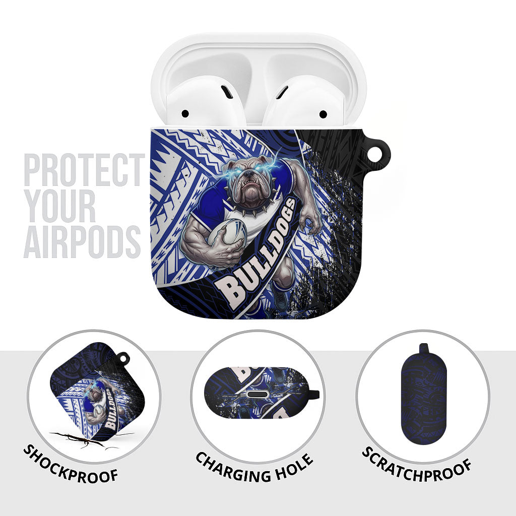 Bulldogs Rugby AirPods Case Tribal Polynesian Power Art - Lightning Mascot