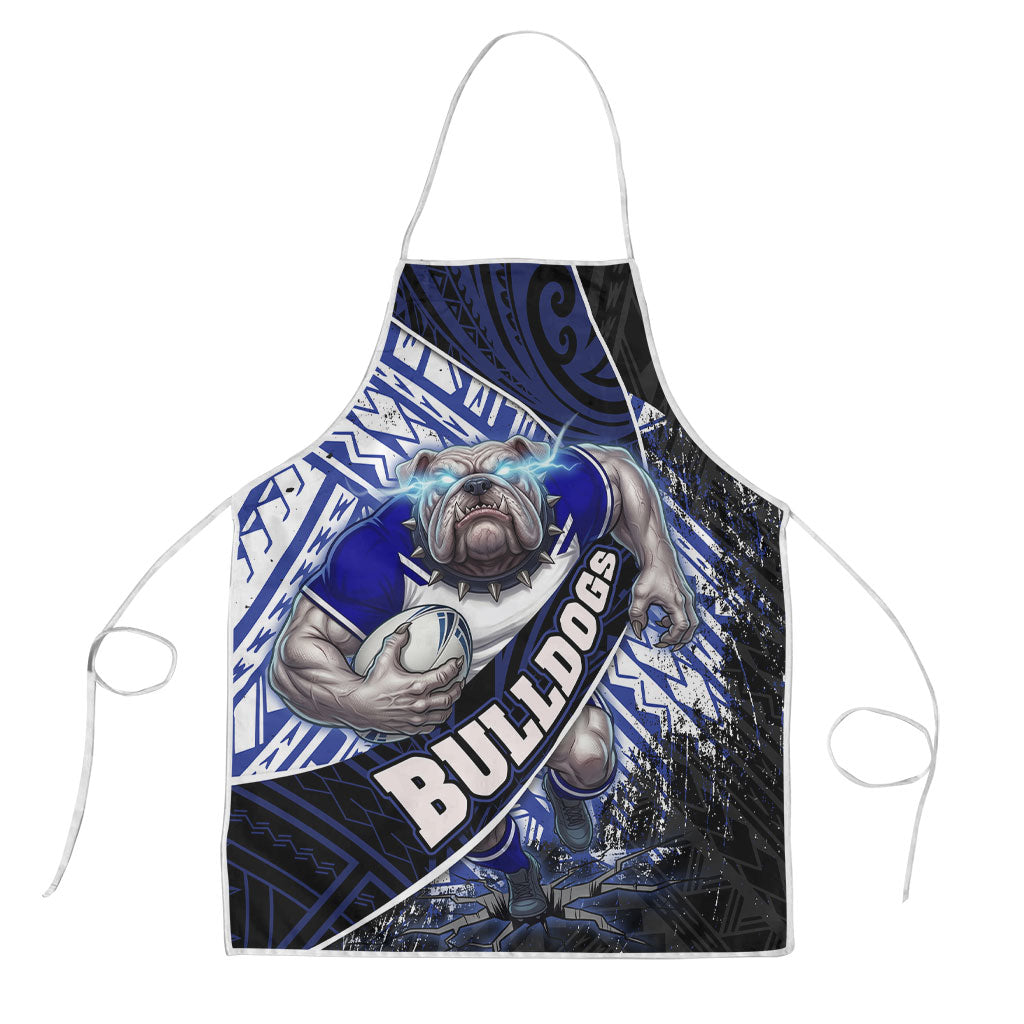 Bulldogs Rugby Apron Tribal Polynesian Power Art - Lightning Mascot