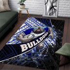 Bulldogs Rugby Area Rug Tribal Polynesian Power Art - Lightning Mascot