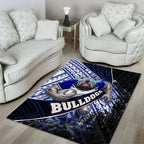 Bulldogs Rugby Area Rug Tribal Polynesian Power Art - Lightning Mascot