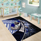 Bulldogs Rugby Area Rug Tribal Polynesian Power Art - Lightning Mascot
