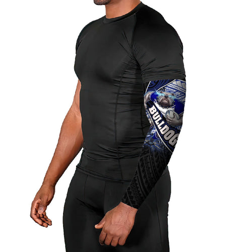 Bulldogs Rugby Arm Sleeves Tribal Polynesian Power Art - Lightning Mascot