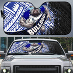 Bulldogs Rugby Auto Sun Shade Tribal Polynesian Power Art - Lightning Mascot