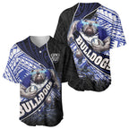 Bulldogs Rugby Baseball Jersey Tribal Polynesian Power Art - Lightning Mascot