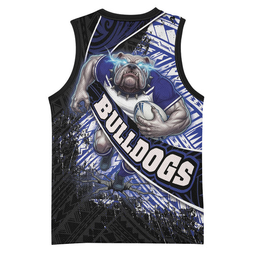 Bulldogs Rugby Basketball Jersey Tribal Polynesian Power Art - Lightning Mascot