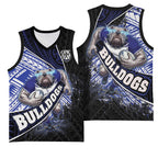 Bulldogs Rugby Basketball Jersey Tribal Polynesian Power Art - Lightning Mascot