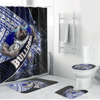 Bulldogs Rugby Bathroom Set Tribal Polynesian Power Art - Lightning Mascot