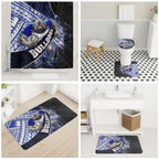 Bulldogs Rugby Bathroom Set Tribal Polynesian Power Art - Lightning Mascot