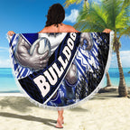 Bulldogs Rugby Beach Blanket Tribal Polynesian Power Art - Lightning Mascot