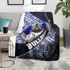Bulldogs Rugby Blanket Tribal Polynesian Power Art - Lightning Mascot