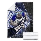 Bulldogs Rugby Blanket Tribal Polynesian Power Art - Lightning Mascot