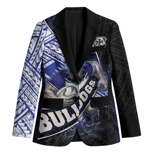 Bulldogs Rugby Blazer Tribal Polynesian Power Art - Lightning Mascot