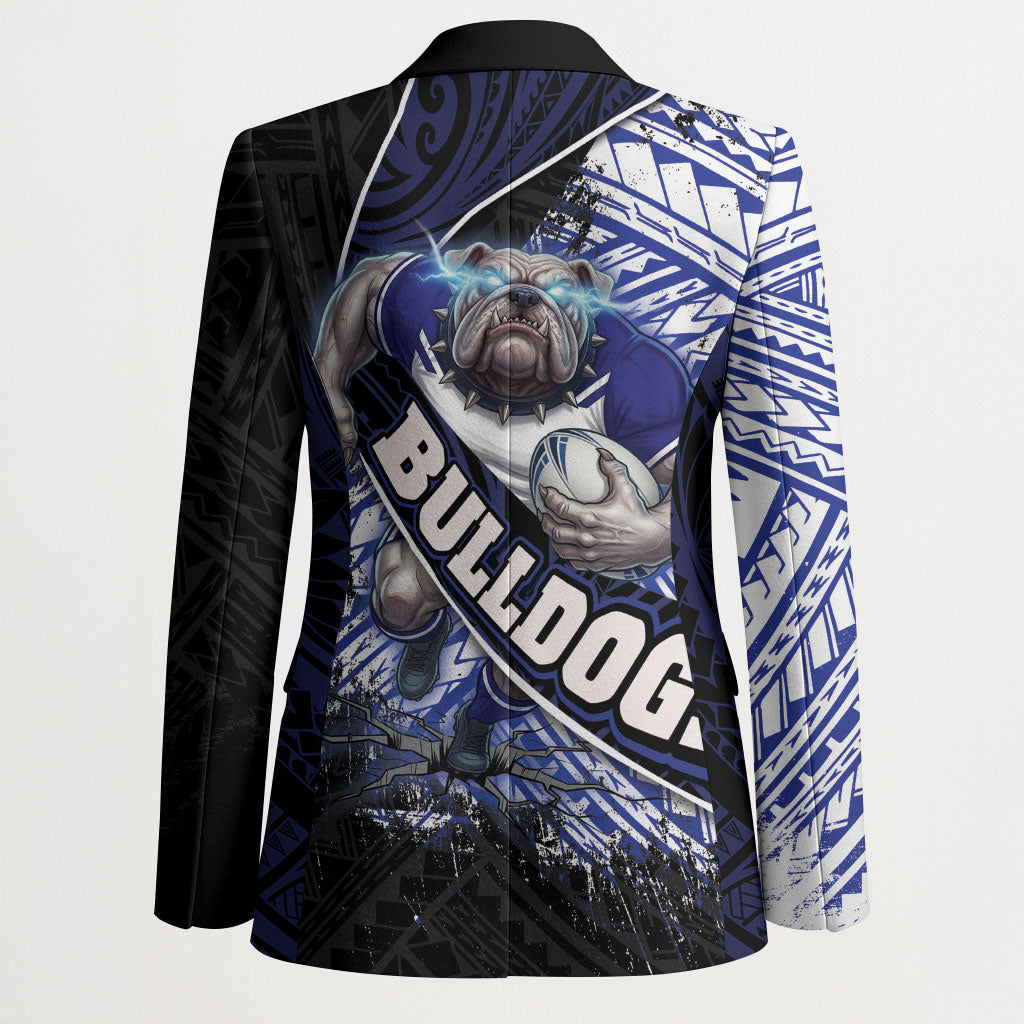 Bulldogs Rugby Blazer Tribal Polynesian Power Art - Lightning Mascot
