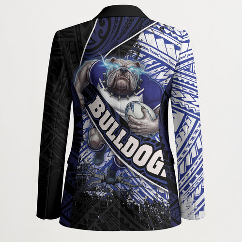 Bulldogs Rugby Blazer Tribal Polynesian Power Art - Lightning Mascot