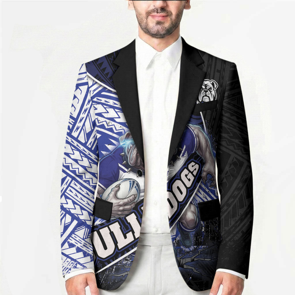 Bulldogs Rugby Blazer Tribal Polynesian Power Art - Lightning Mascot