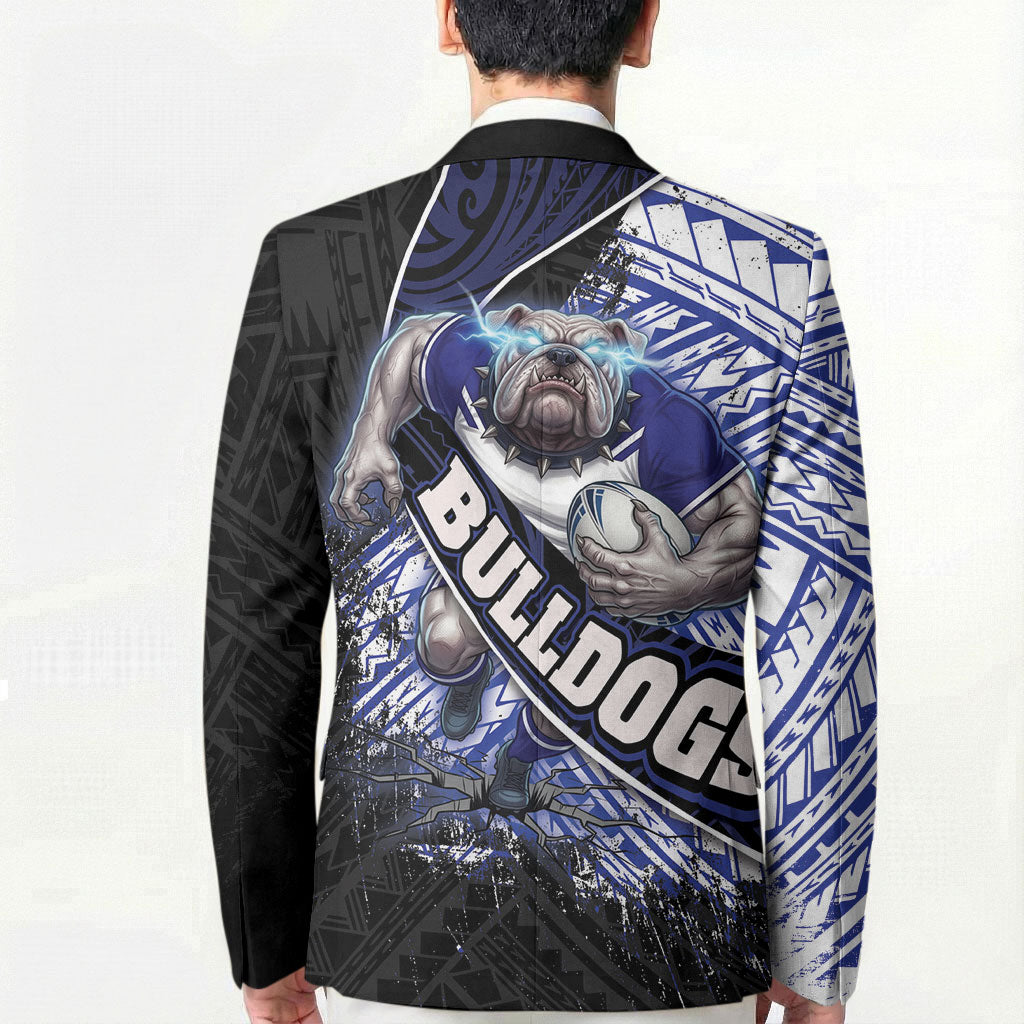 Bulldogs Rugby Blazer Tribal Polynesian Power Art - Lightning Mascot