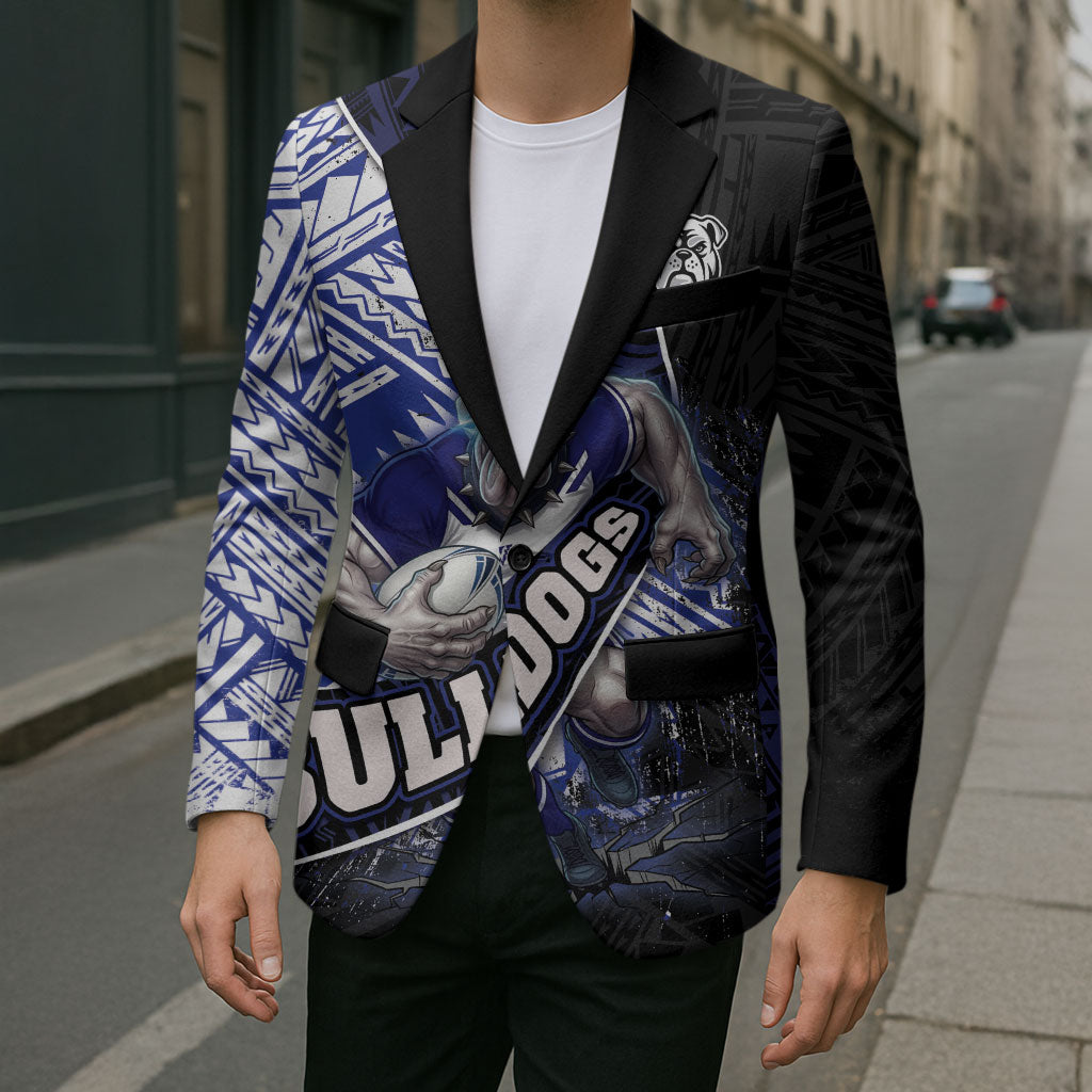 Bulldogs Rugby Blazer Tribal Polynesian Power Art - Lightning Mascot