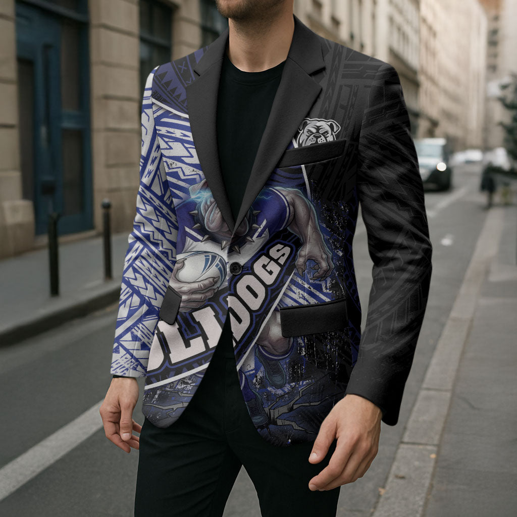 Bulldogs Rugby Blazer Tribal Polynesian Power Art - Lightning Mascot