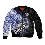 Bulldogs Rugby Bomber Jacket Tribal Polynesian Power Art - Lightning Mascot