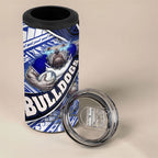 Bulldogs Rugby 4 in 1 Can Cooler Tumbler Tribal Polynesian Power Art - Lightning Mascot