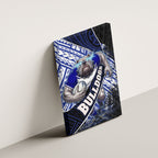 Bulldogs Rugby Canvas Wall Art Tribal Polynesian Power Art - Lightning Mascot