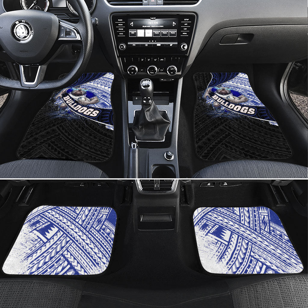 Bulldogs Rugby Car Mats Tribal Polynesian Power Art - Lightning Mascot