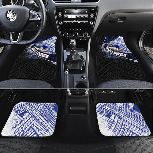 Bulldogs Rugby Car Mats Tribal Polynesian Power Art - Lightning Mascot