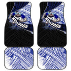 Bulldogs Rugby Car Mats Tribal Polynesian Power Art - Lightning Mascot