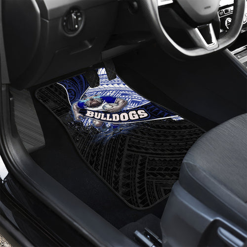 Bulldogs Rugby Car Mats Tribal Polynesian Power Art - Lightning Mascot