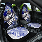 Bulldogs Rugby Car Seat Cover Tribal Polynesian Power Art - Lightning Mascot