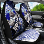 Bulldogs Rugby Car Seat Cover Tribal Polynesian Power Art - Lightning Mascot