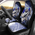 Bulldogs Rugby Car Seat Cover Tribal Polynesian Power Art - Lightning Mascot