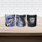 Bulldogs Rugby Ceramic Mug Tribal Polynesian Power Art - Lightning Mascot