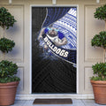Bulldogs Rugby Door Cover Tribal Polynesian Power Art - Lightning Mascot