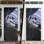 Bulldogs Rugby Door Cover Tribal Polynesian Power Art - Lightning Mascot