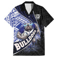 Bulldogs Rugby Family Matching Puletasi and Hawaiian Shirt Tribal Polynesian Power Art - Lightning Mascot