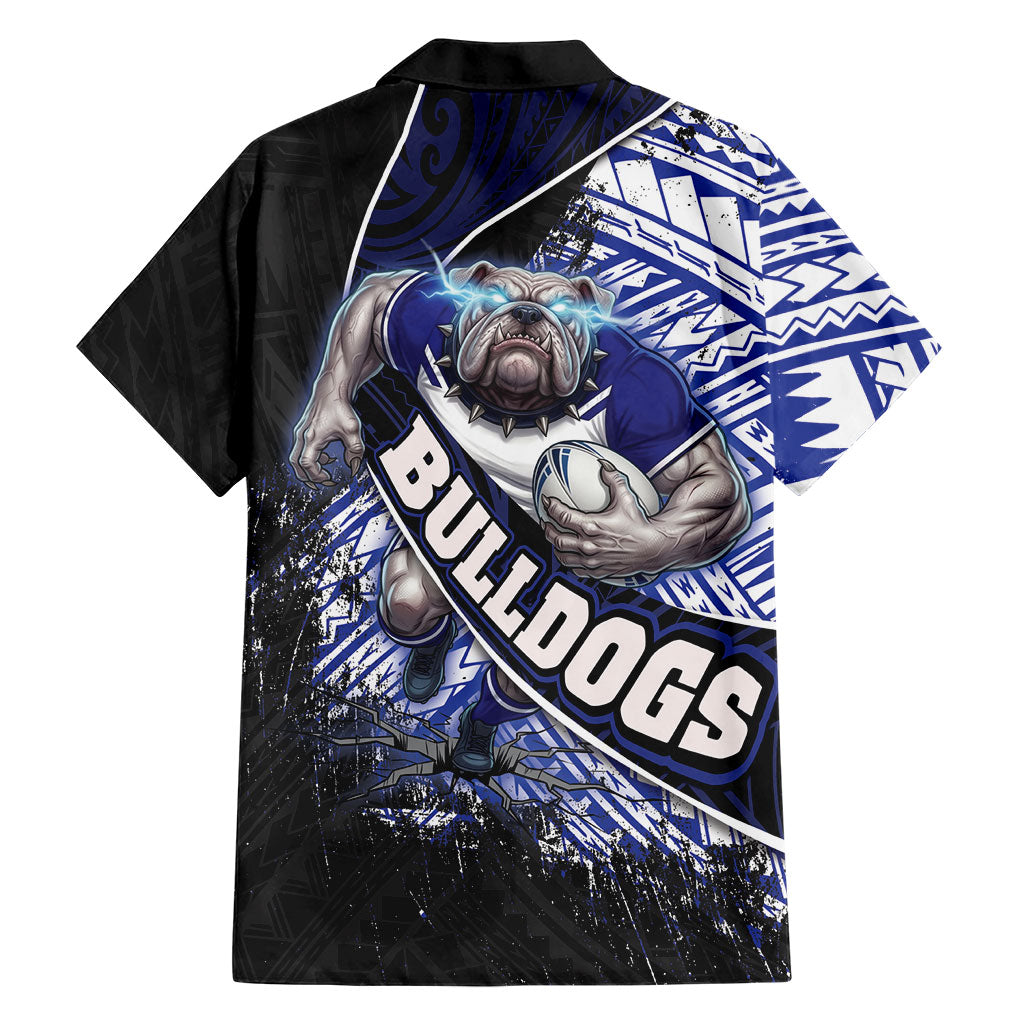 Bulldogs Rugby Family Matching Puletasi and Hawaiian Shirt Tribal Polynesian Power Art - Lightning Mascot