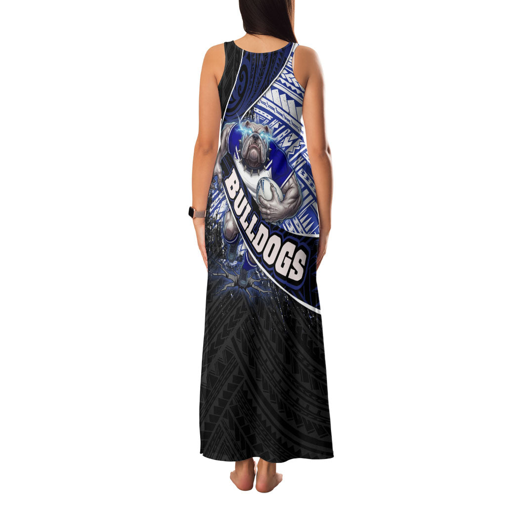 Bulldogs Rugby Family Matching Tank Maxi Dress and Hawaiian Shirt Tribal Polynesian Power Art - Lightning Mascot