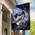 Bulldogs Rugby Garden Flag Tribal Polynesian Power Art - Lightning Mascot