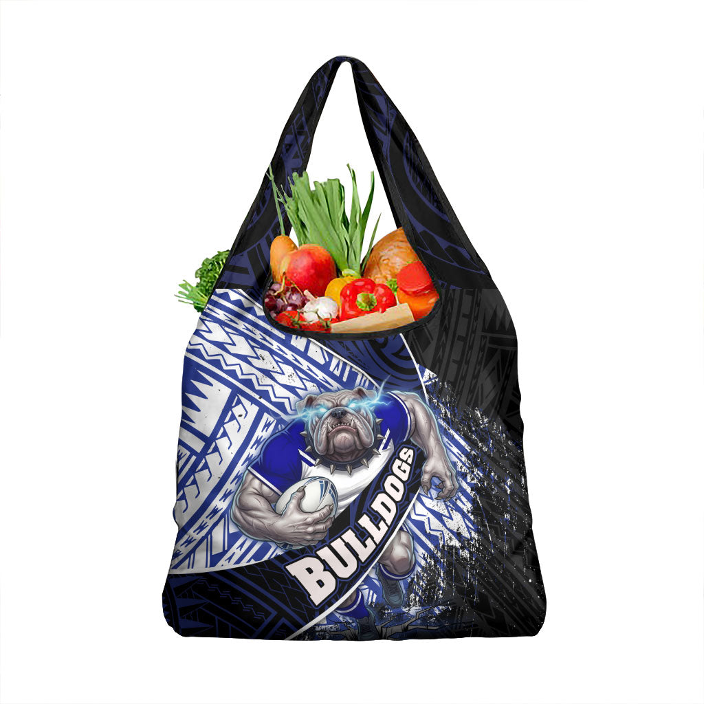 Bulldogs Rugby Grocery Bag Tribal Polynesian Power Art - Lightning Mascot