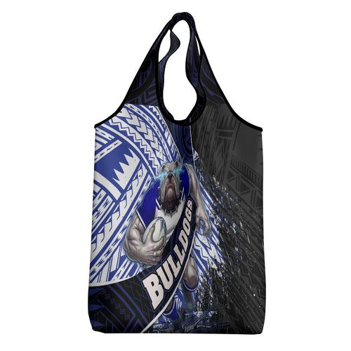 Bulldogs Rugby Grocery Bag Tribal Polynesian Power Art - Lightning Mascot
