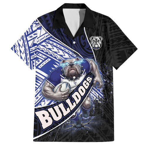 Bulldogs Rugby Hawaiian Shirt Tribal Polynesian Power Art - Lightning Mascot