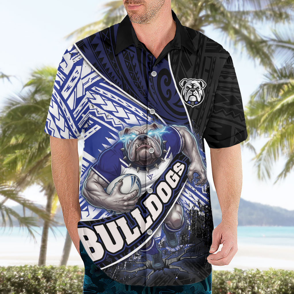 Bulldogs Rugby Hawaiian Shirt Tribal Polynesian Power Art - Lightning Mascot
