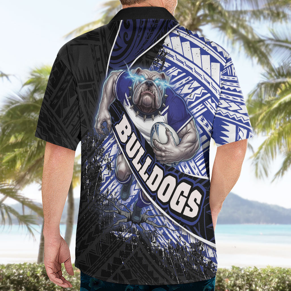 Bulldogs Rugby Hawaiian Shirt Tribal Polynesian Power Art - Lightning Mascot