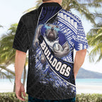 Bulldogs Rugby Hawaiian Shirt Tribal Polynesian Power Art - Lightning Mascot