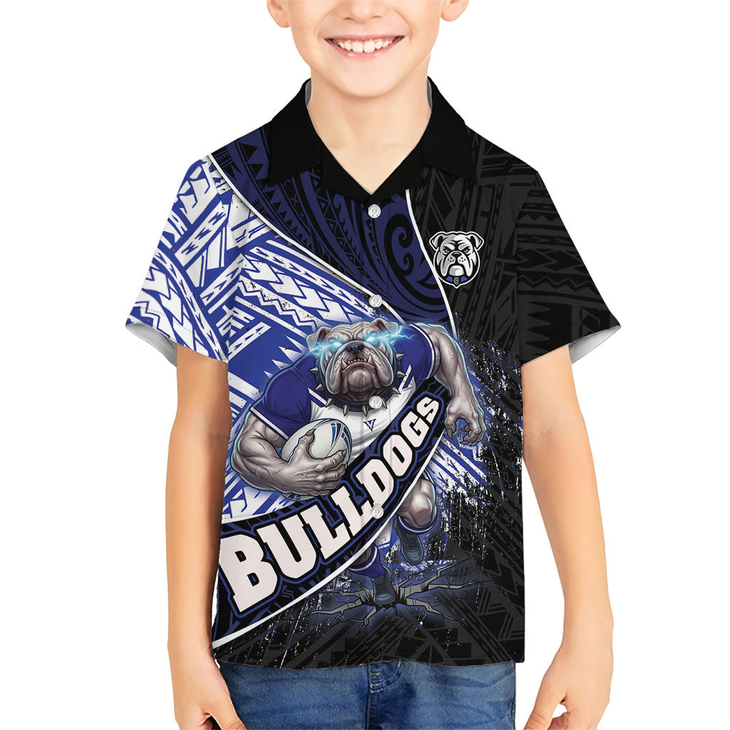 Bulldogs Rugby Hawaiian Shirt Tribal Polynesian Power Art - Lightning Mascot