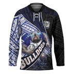 Bulldogs Rugby Hockey Jersey Tribal Polynesian Power Art - Lightning Mascot
